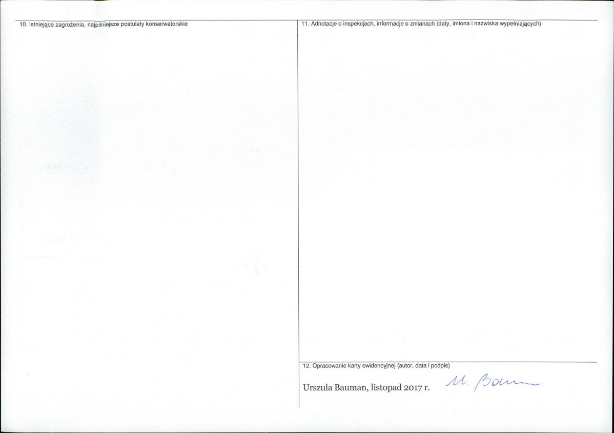 KEZN - Karta obiektu niewpisanego do rejestru, skan nr 2