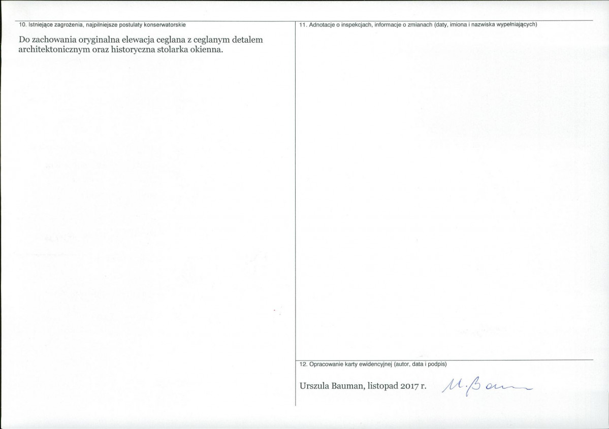KEZN - Karta obiektu niewpisanego do rejestru, skan nr 2