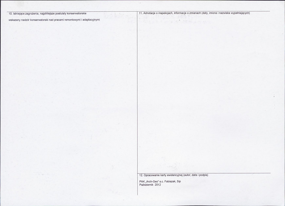 KEZN - Karta obiektu niewpisanego do rejestru, skan nr 2