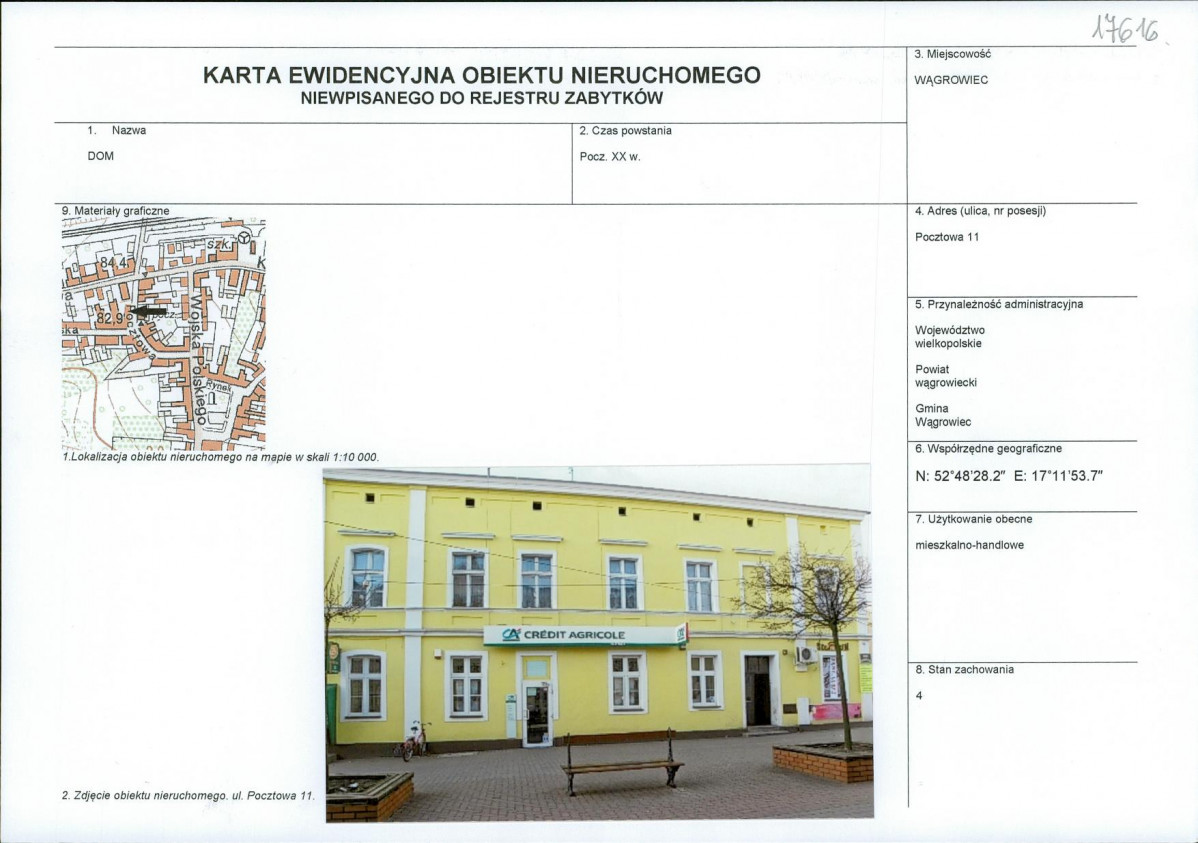 KEZN - Karta obiektu niewpisanego do rejestru, skan nr 1
