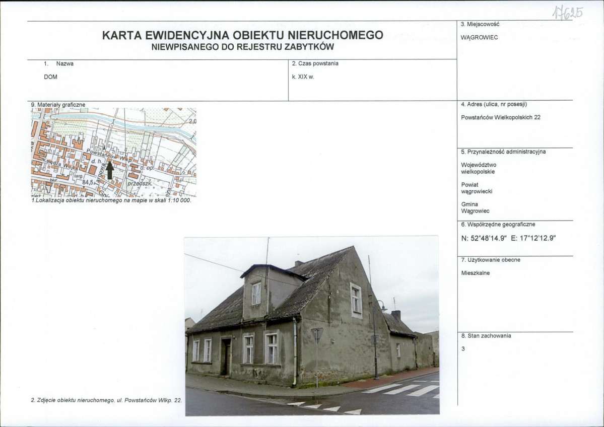 KEZN - Karta obiektu niewpisanego do rejestru, skan nr 1