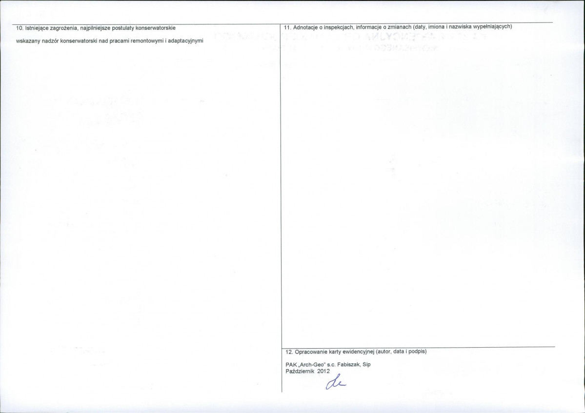 KEZN - Karta obiektu niewpisanego do rejestru, skan nr 2