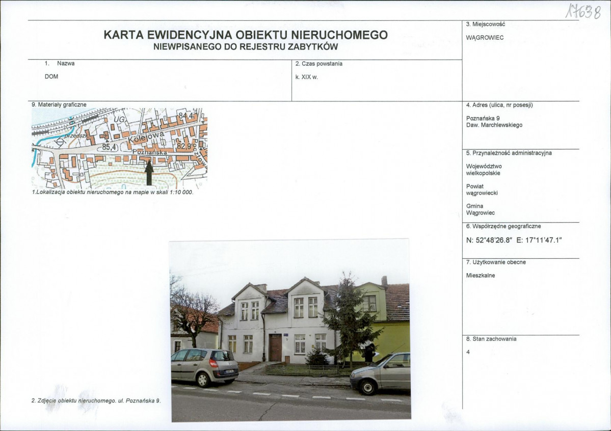 KEZN - Karta obiektu niewpisanego do rejestru, skan nr 1