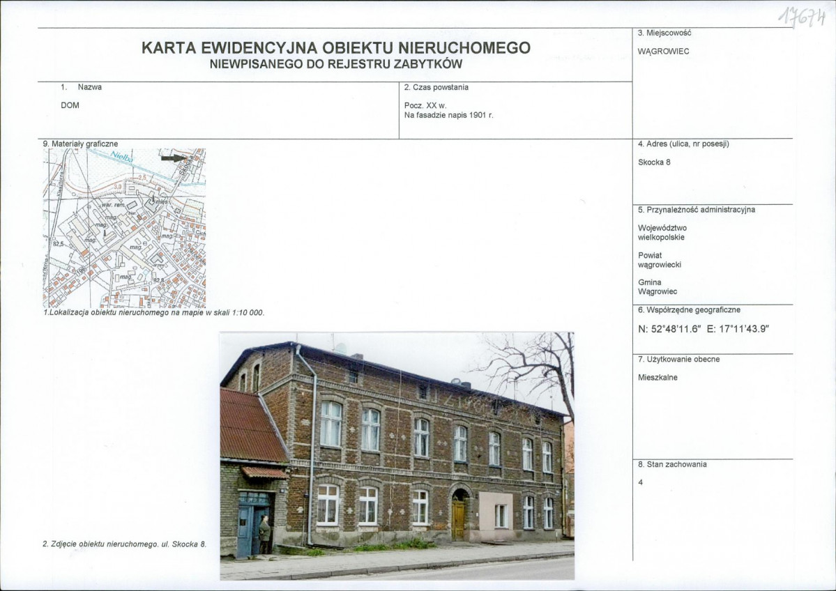 KEZN - Karta obiektu niewpisanego do rejestru, skan nr 1