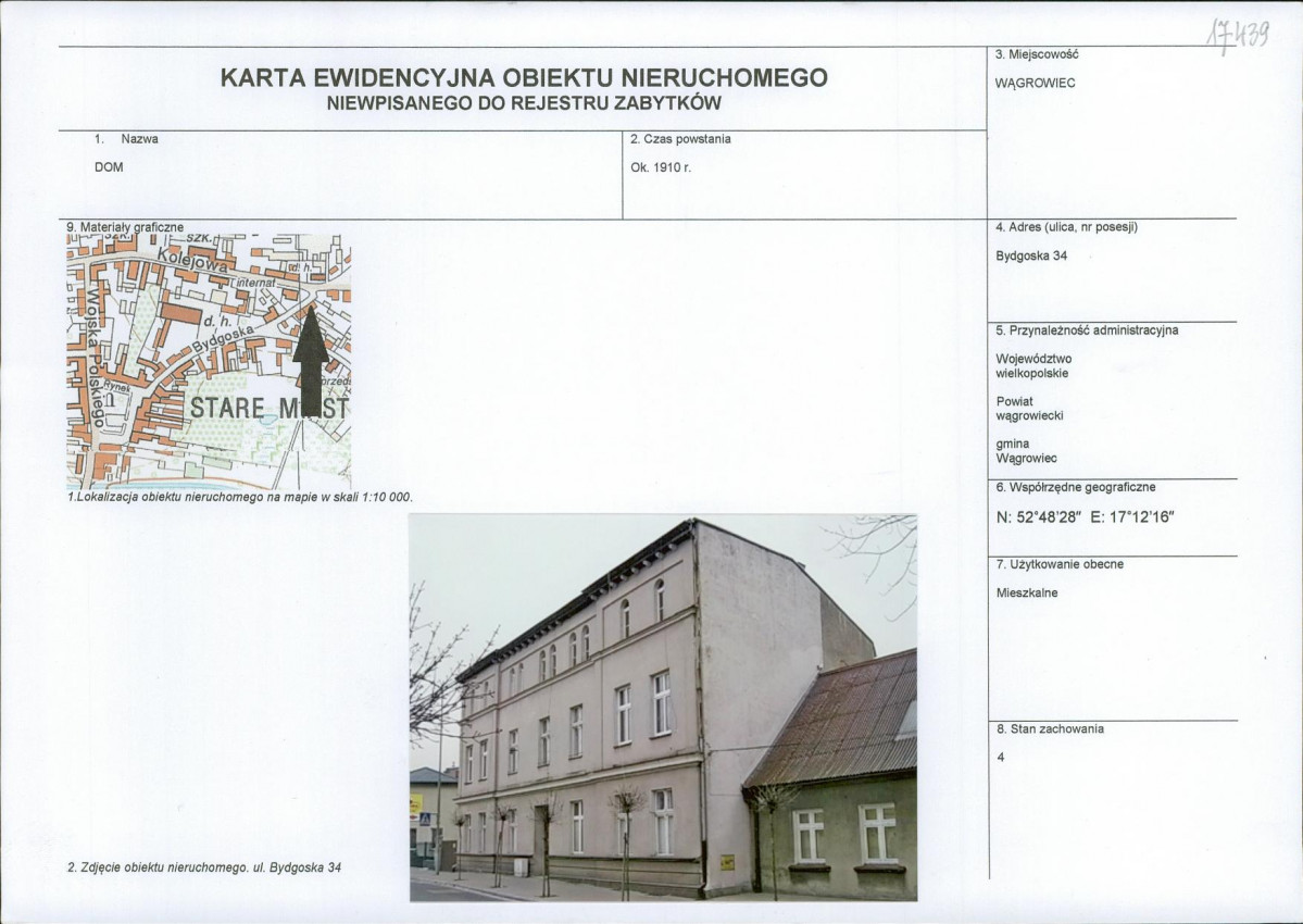 KEZN - Karta obiektu niewpisanego do rejestru, skan nr 1