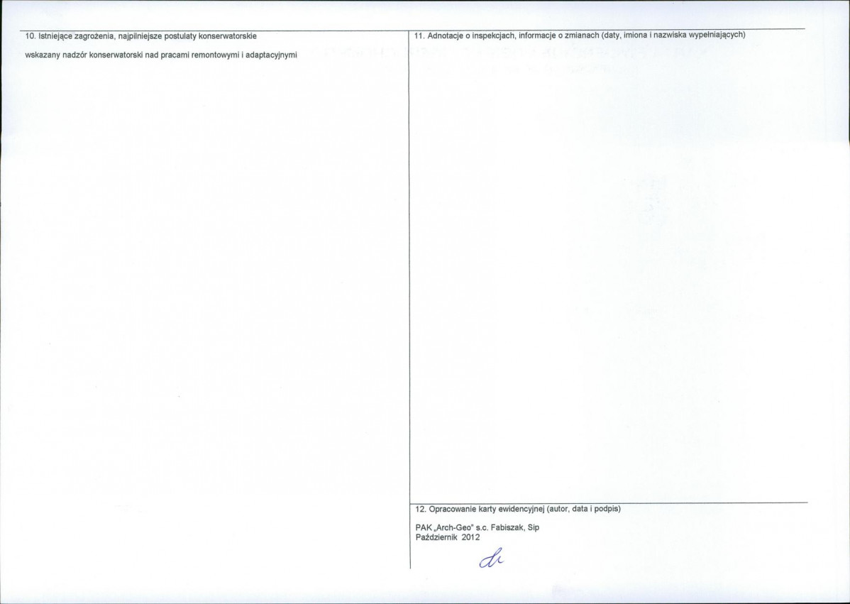 KEZN - Karta obiektu niewpisanego do rejestru, skan nr 2