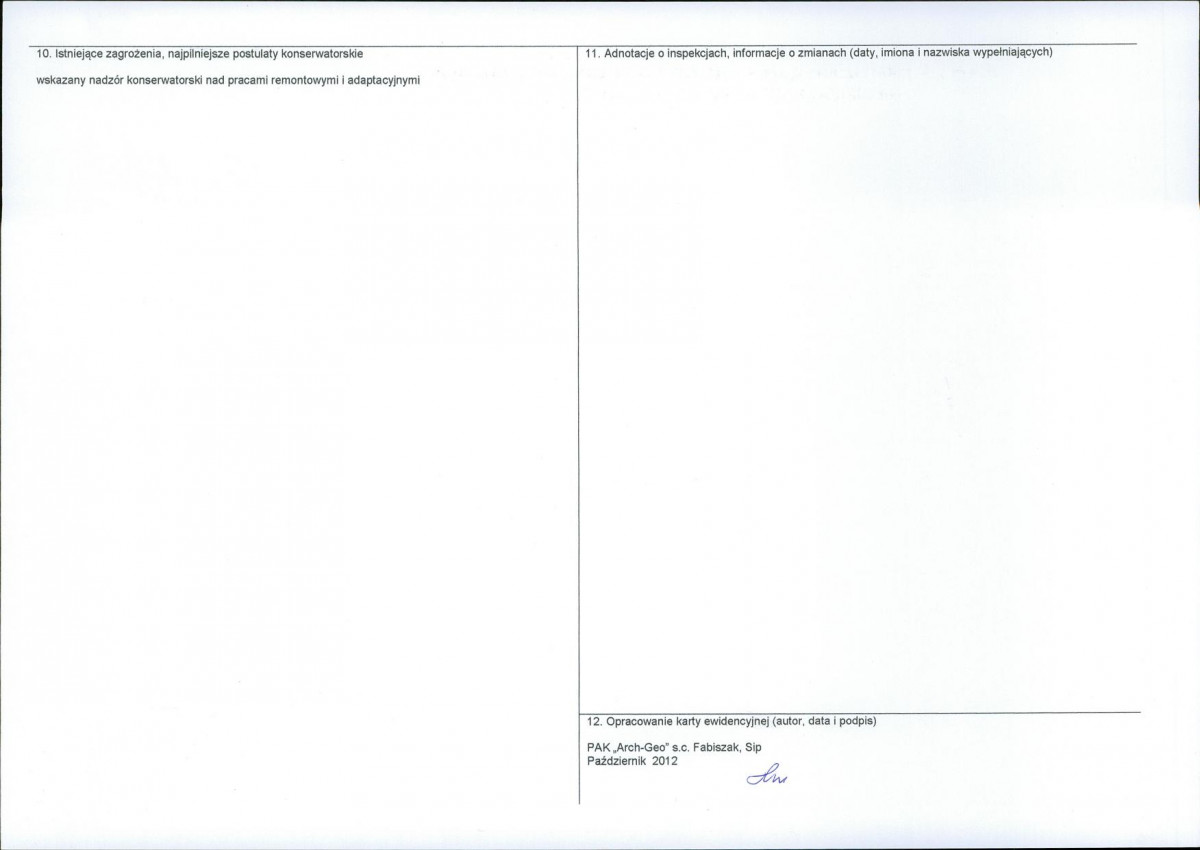 KEZN - Karta obiektu niewpisanego do rejestru, skan nr 2