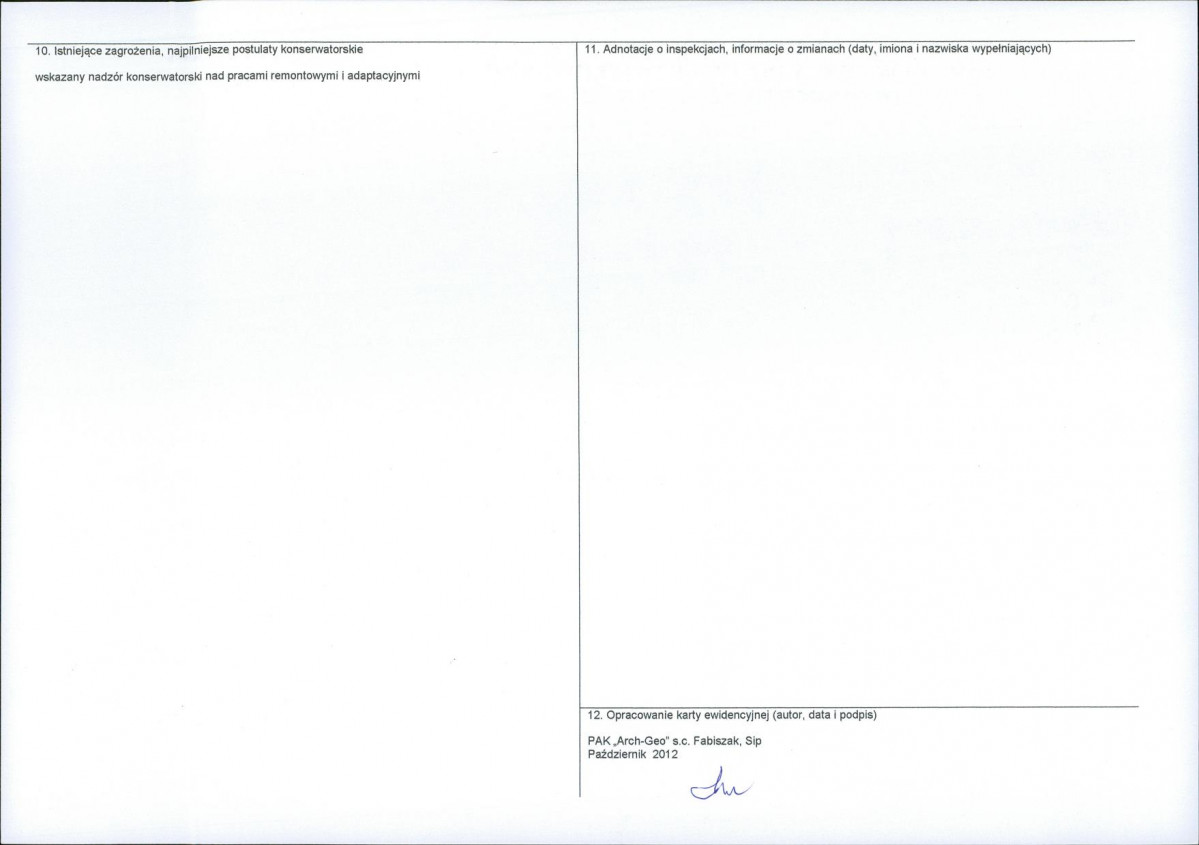 KEZN - Karta obiektu niewpisanego do rejestru, skan nr 2