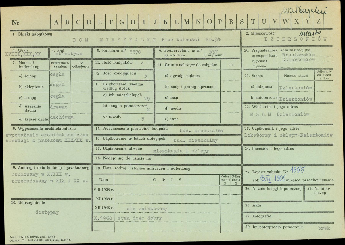 KZ - Karta zielona, skan nr 1