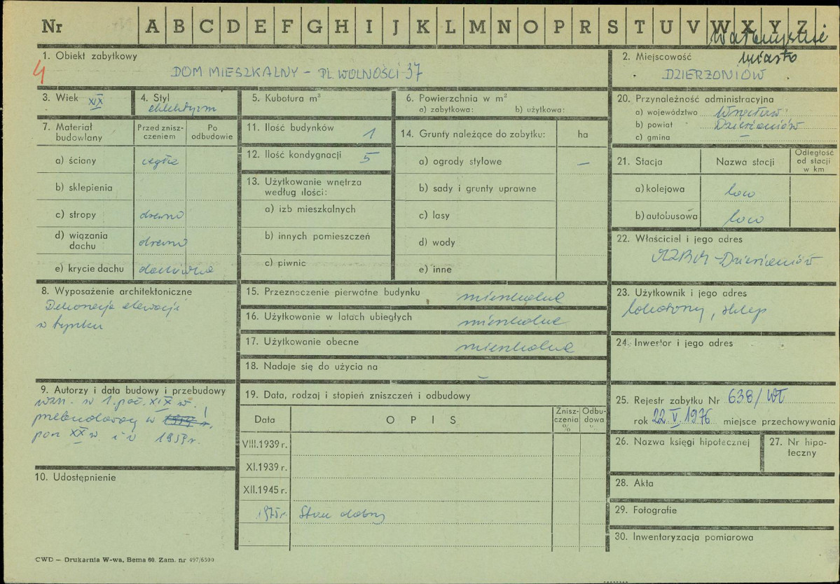 KZ - Karta zielona, skan nr 1