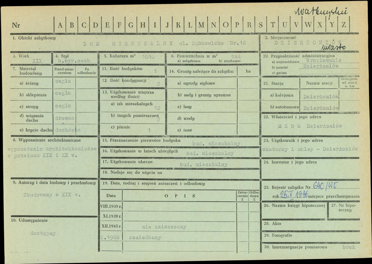 KZ - Karta zielona, skan nr 1