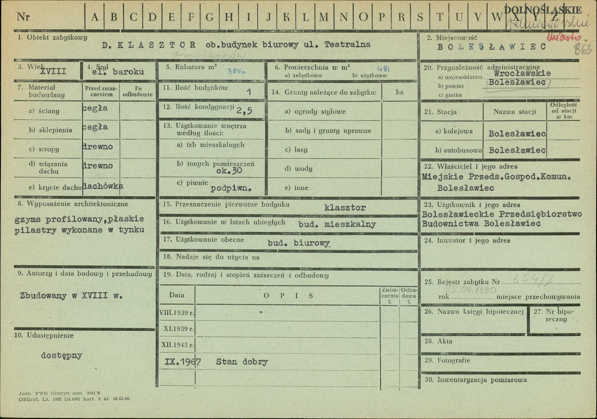 KZ - Karta zielona, skan nr 1