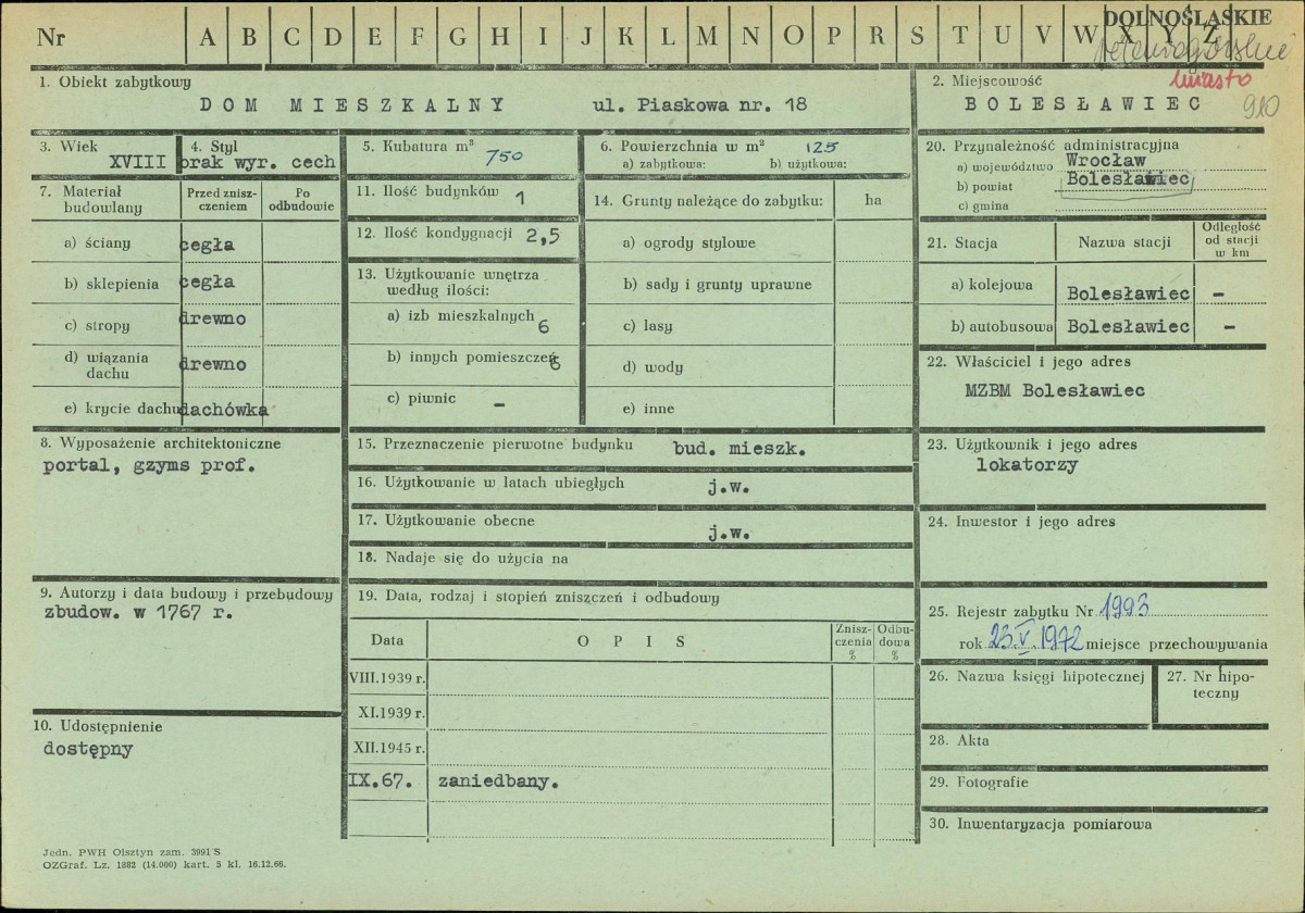 KZ - Karta zielona, skan nr 1