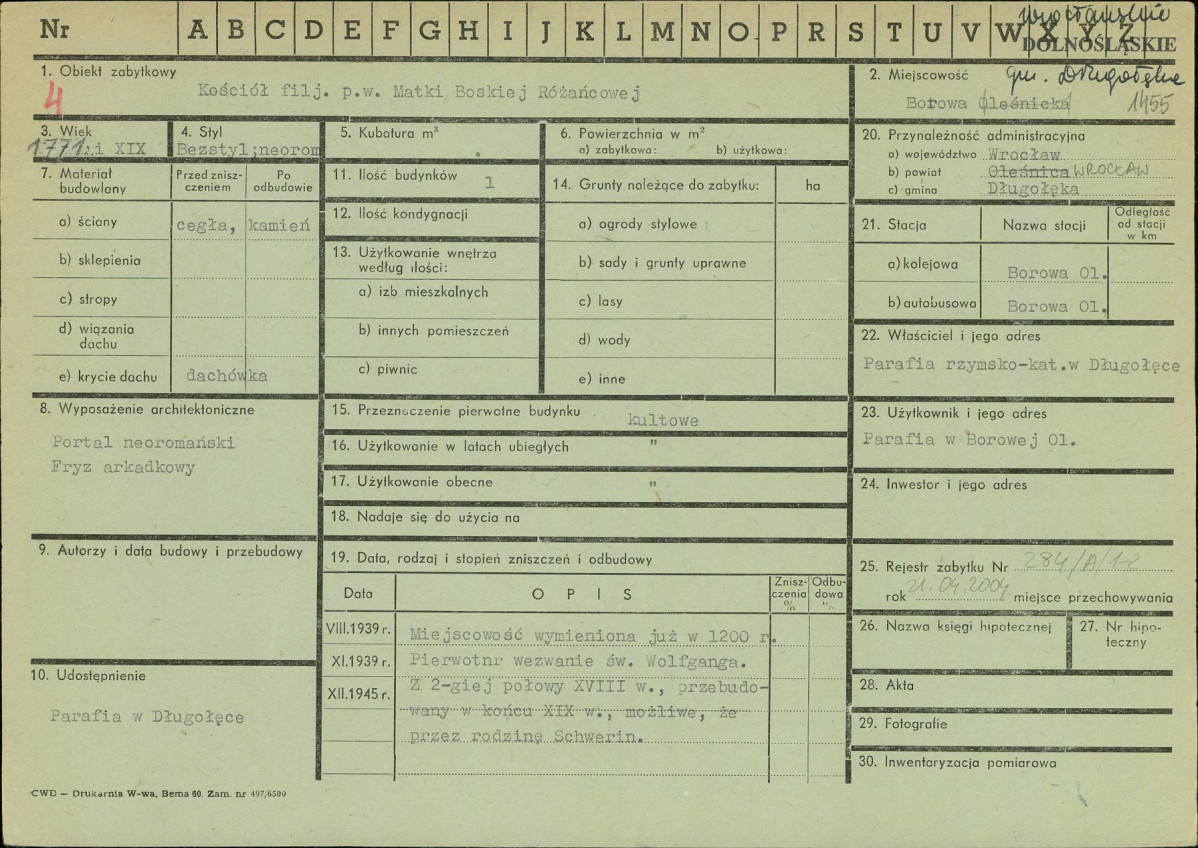 KZ - Karta zielona, skan nr 1