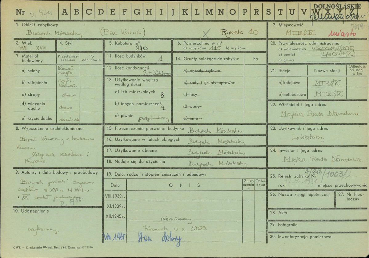 KZ - Karta zielona, skan nr 1