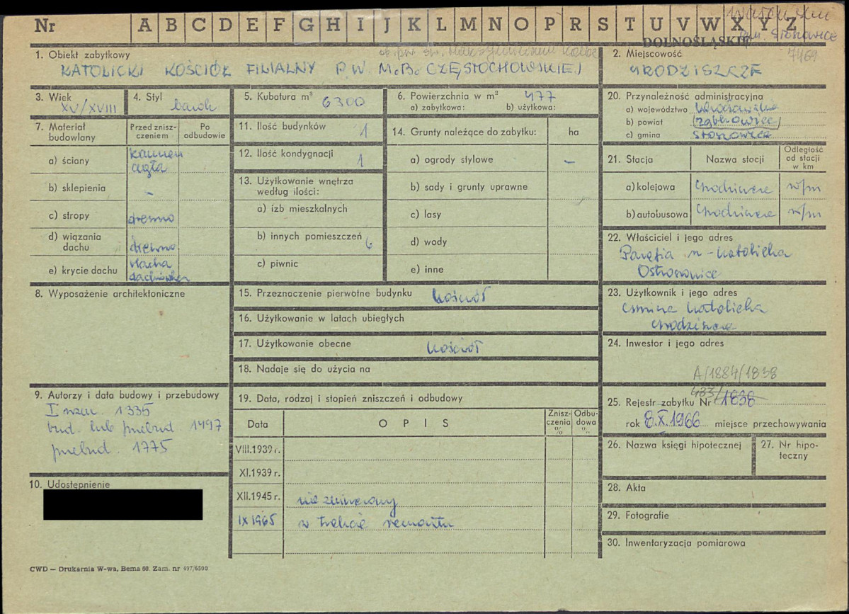 KZ - Karta zielona, skan nr 1
