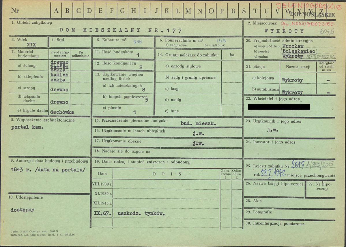 KZ - Karta zielona, skan nr 1