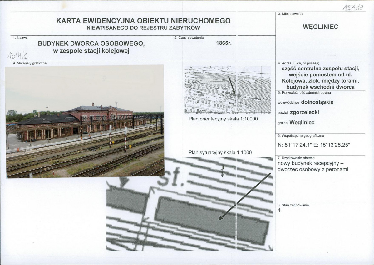 Karta obiektu niewpisanego do rejestru, skan nr 1