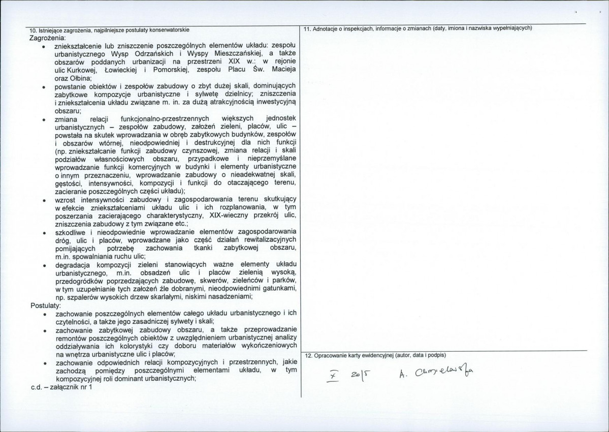 Karta obiektu niewpisanego do rejestru, skan nr 2