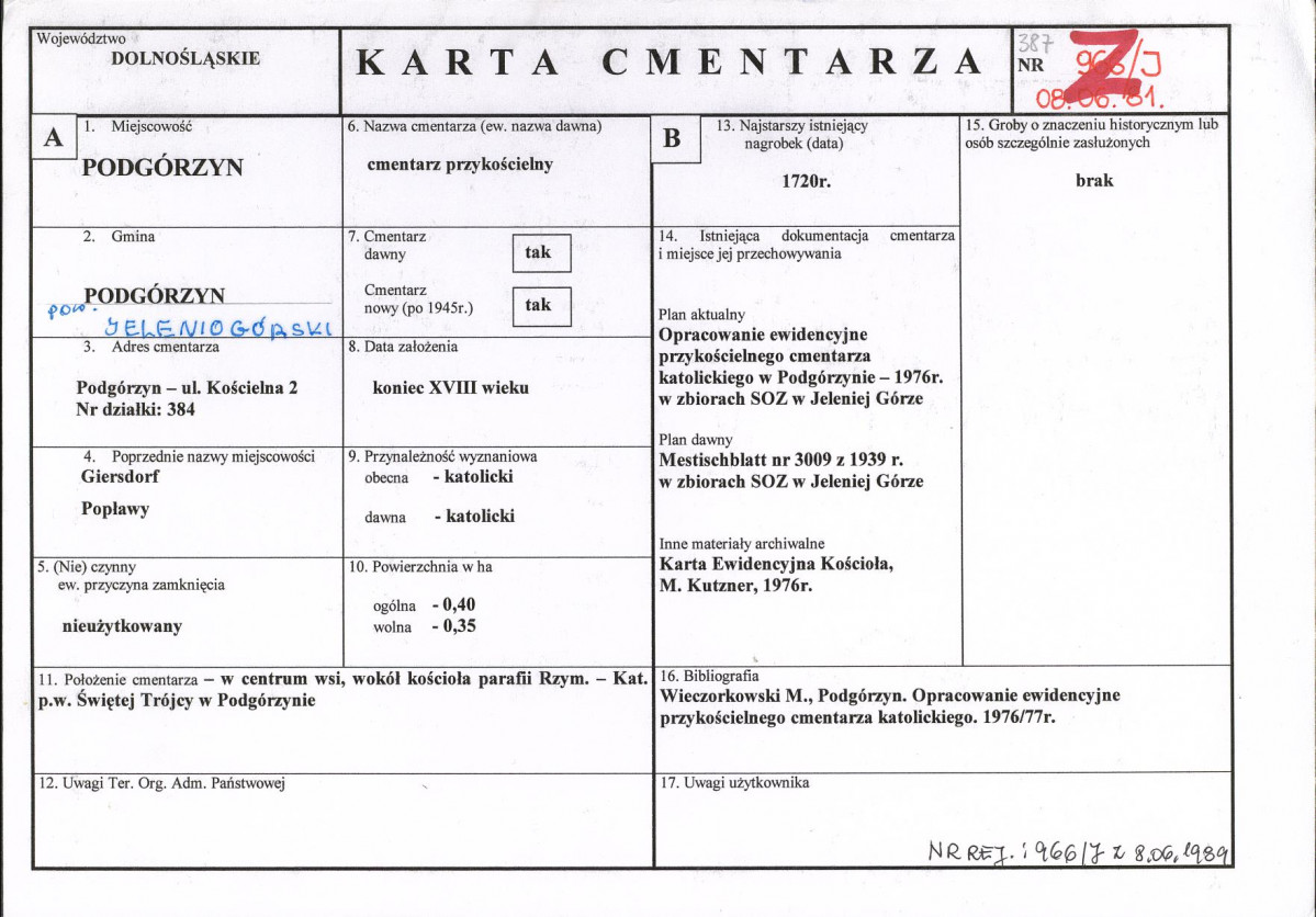 Karta cmentarza, skan nr 1