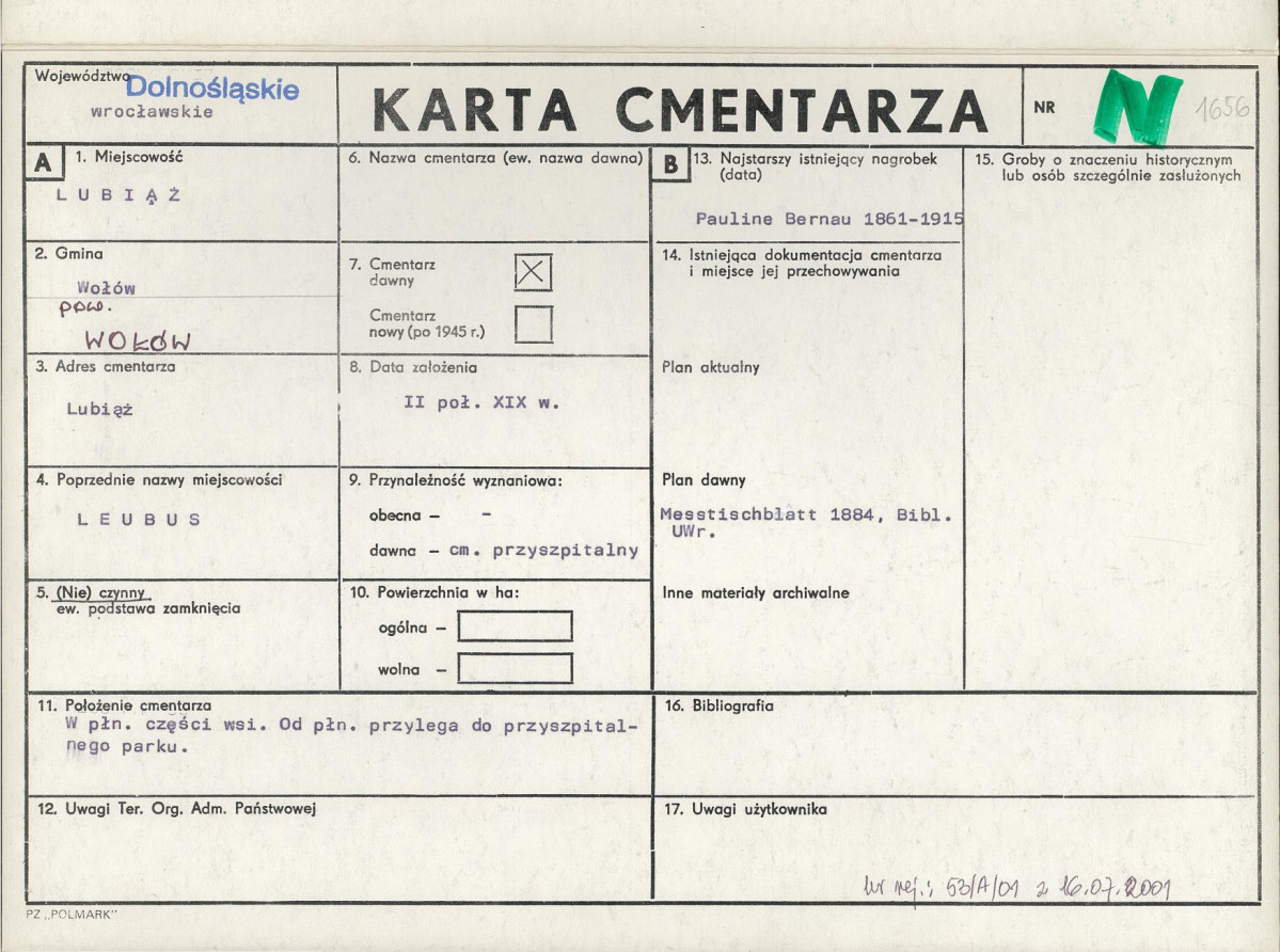 Karta cmentarza, skan nr 1