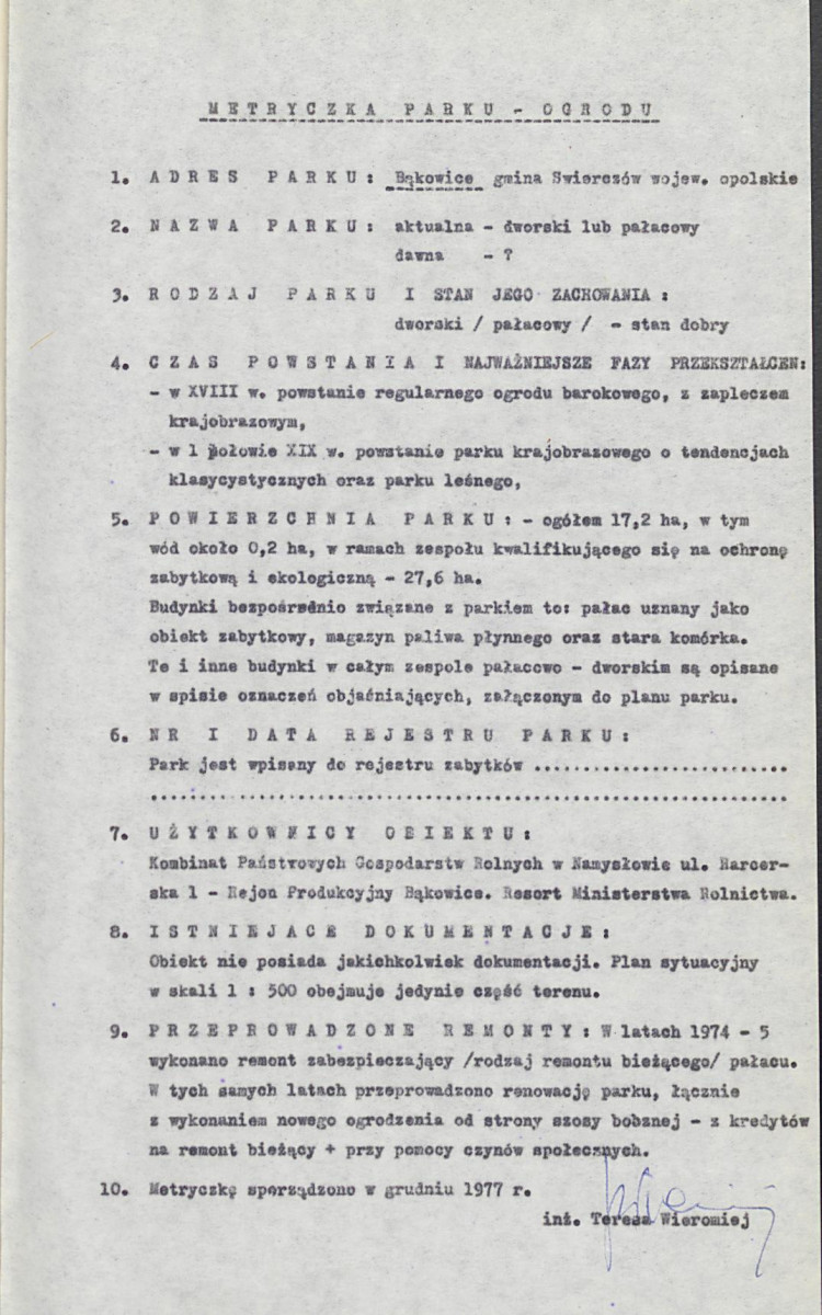 Ewidencja parkowa, skan nr 8
