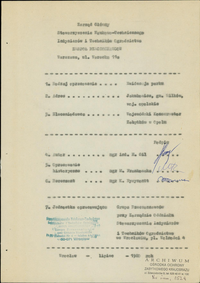 EP - Ewidencja parkowa, skan nr 5