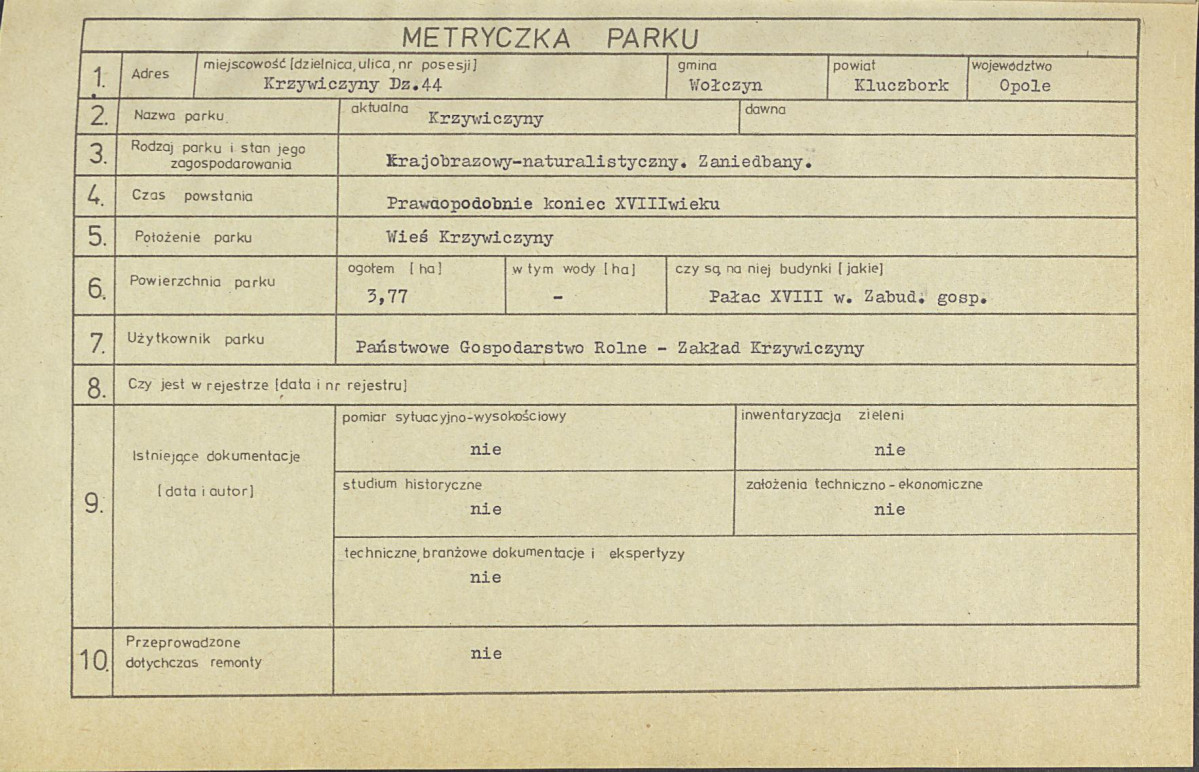 EP - Ewidencja parkowa, skan nr 7