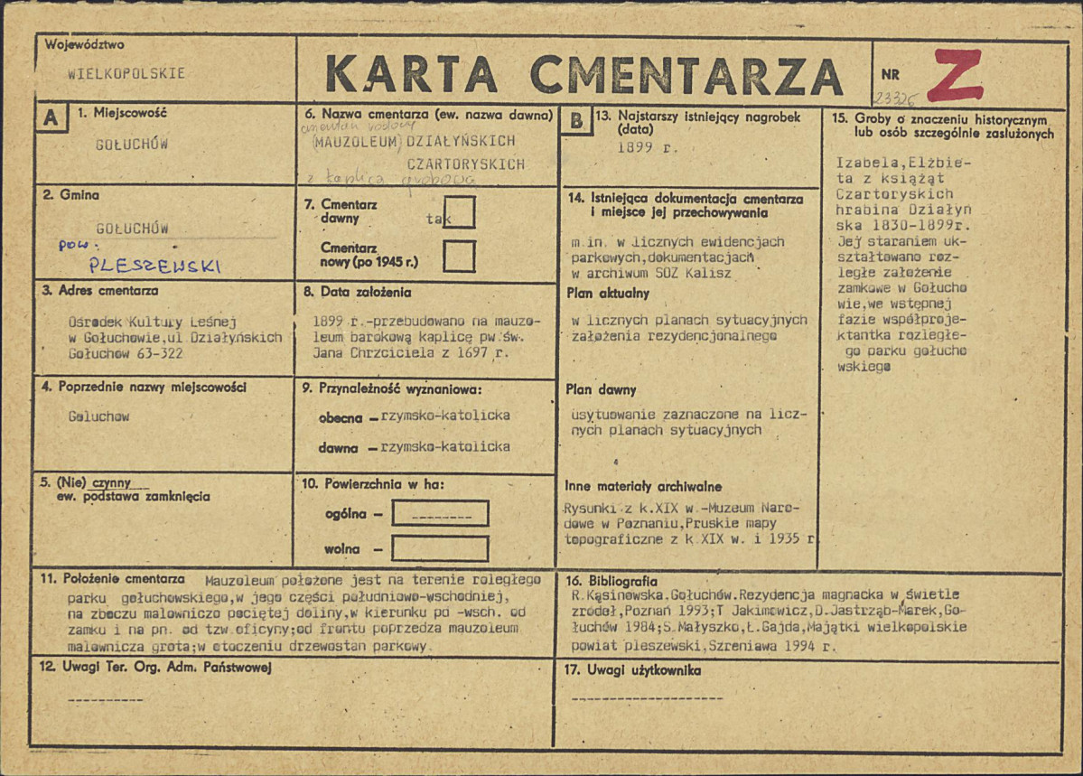 Karta cmentarza, skan nr 1