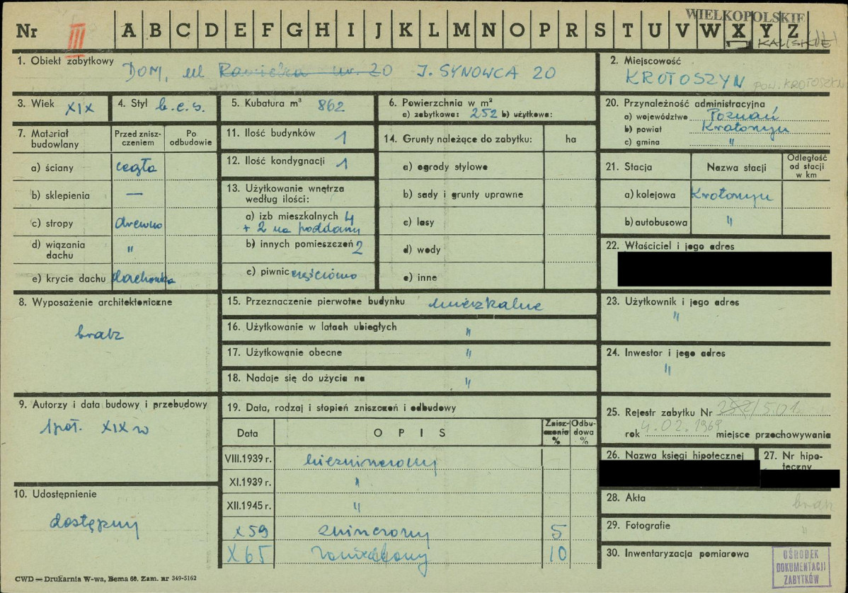 KZ - Karta zielona, skan nr 1