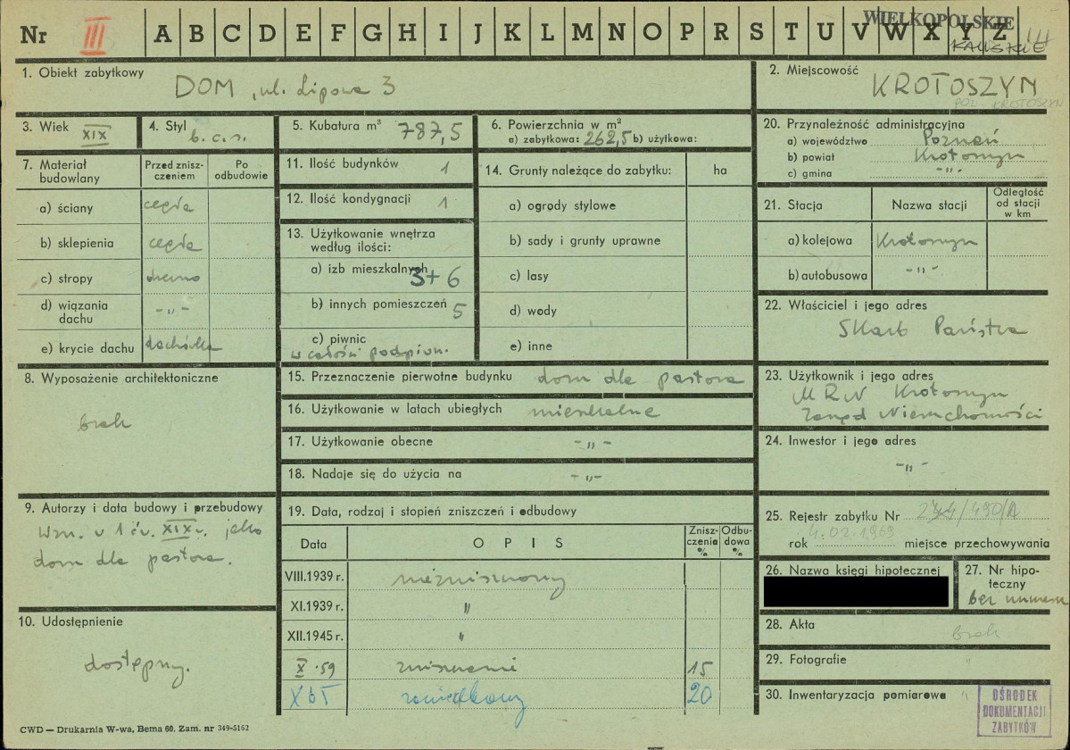 KZ - Karta zielona, skan nr 1