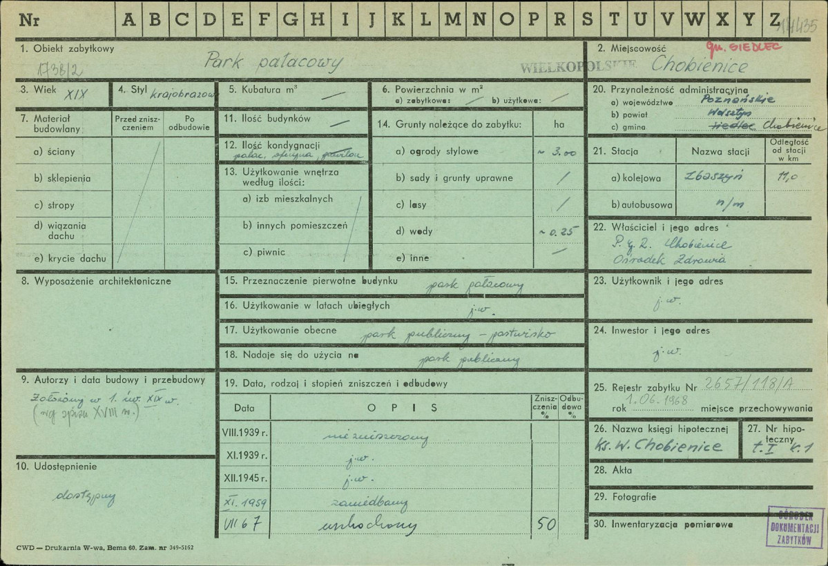 KZ - Karta zielona, skan nr 1