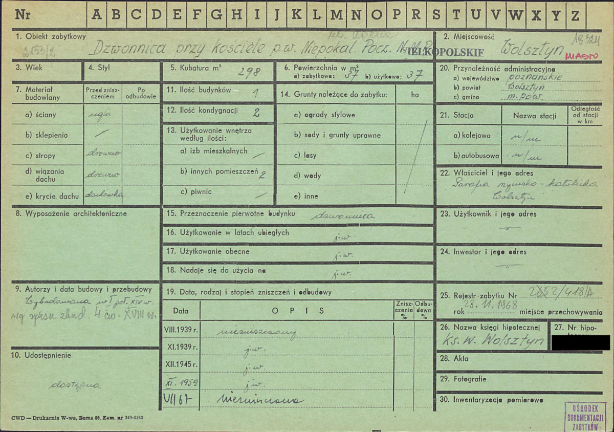 KZ - Karta zielona, skan nr 1