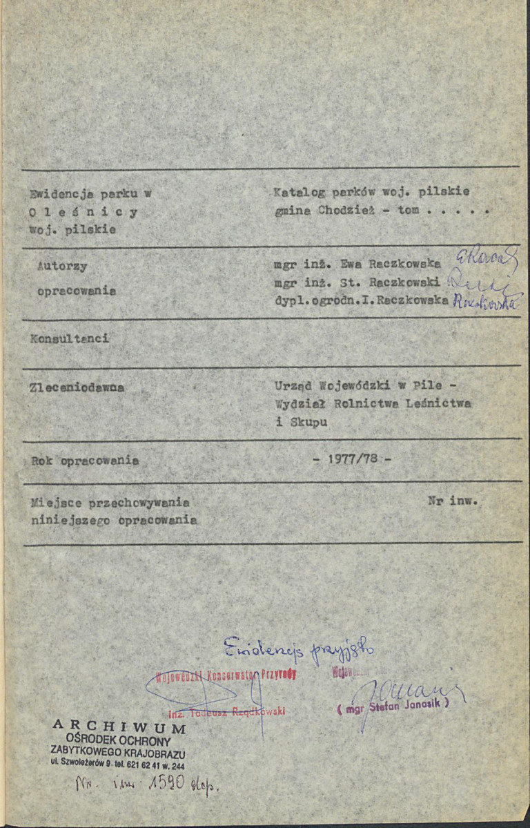 EP - Ewidencja parkowa, skan nr 6