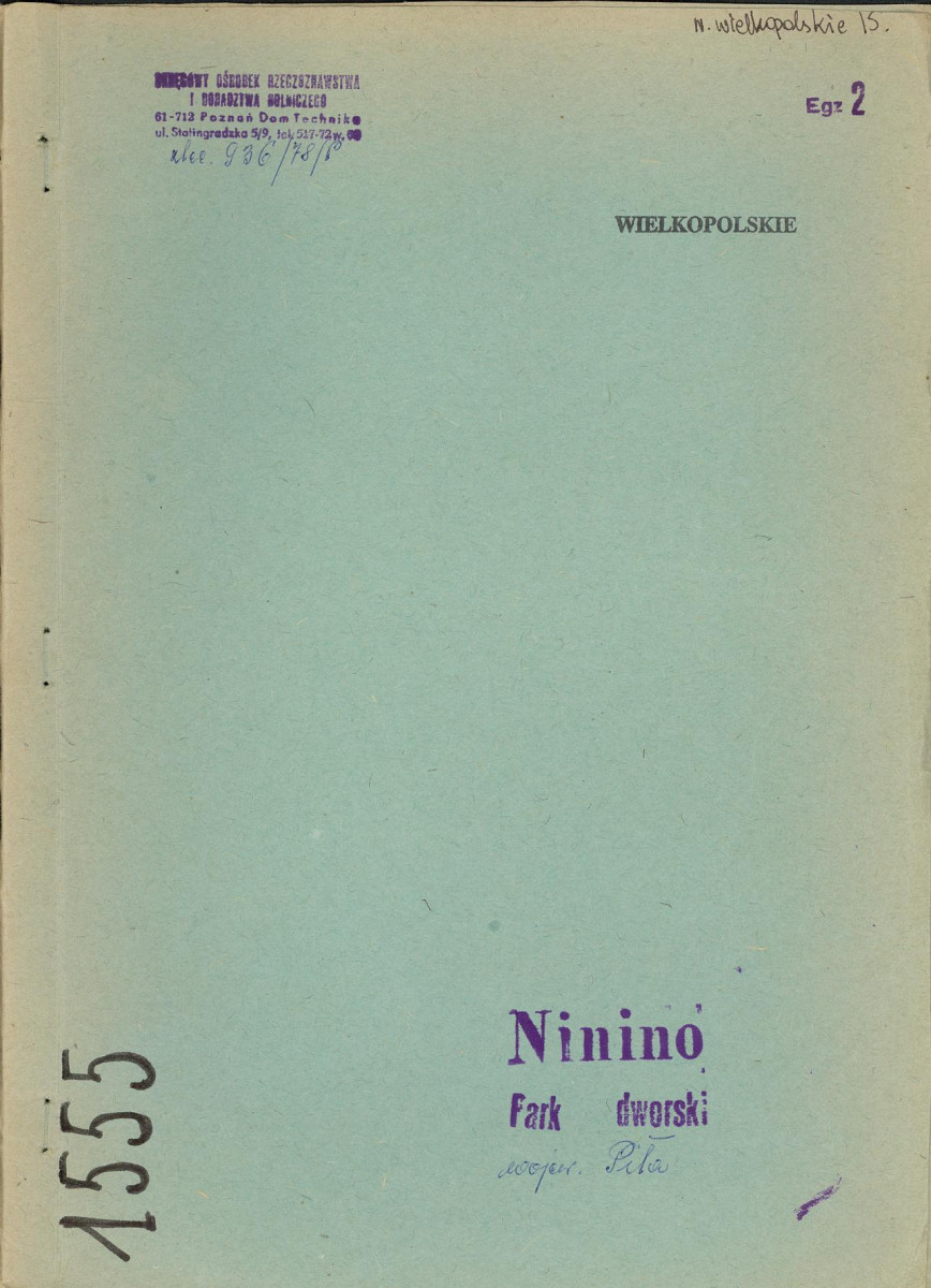 EP - Ewidencja parkowa, skan nr 1