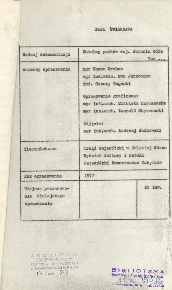 EP - Ewidencja parkowa, skan nr 5