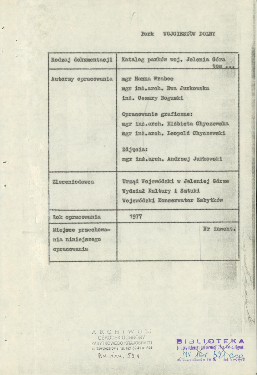 EP - Ewidencja parkowa, skan nr 5