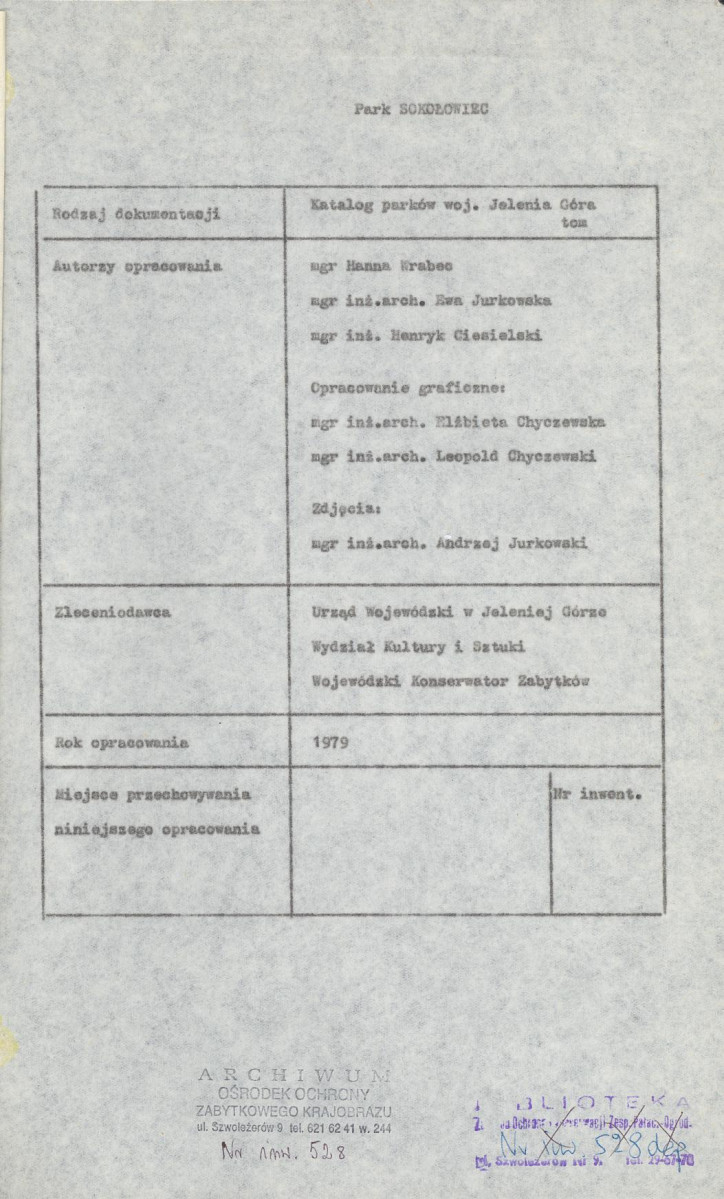 EP - Ewidencja parkowa, skan nr 5