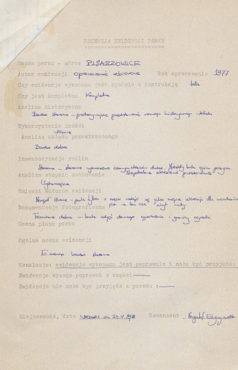Ewidencja parkowa, skan nr 3