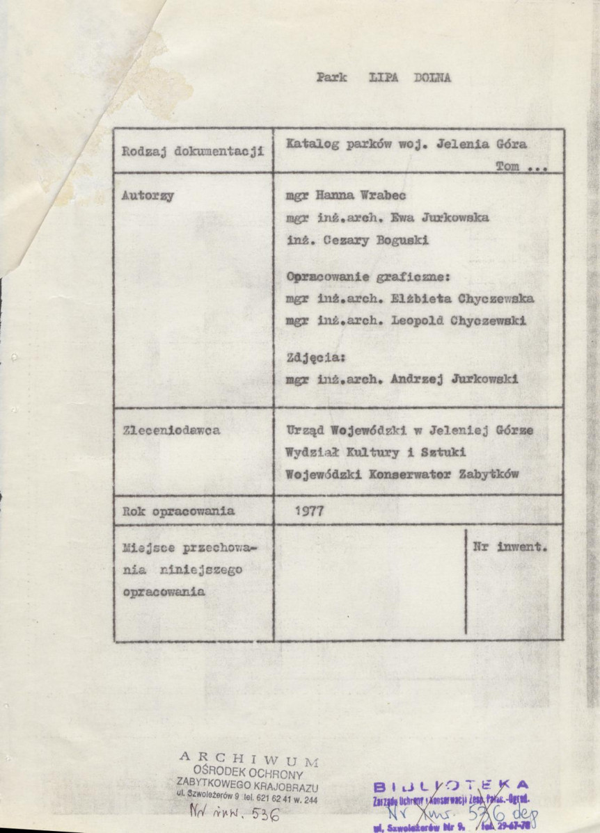 Ewidencja parkowa, skan nr 5
