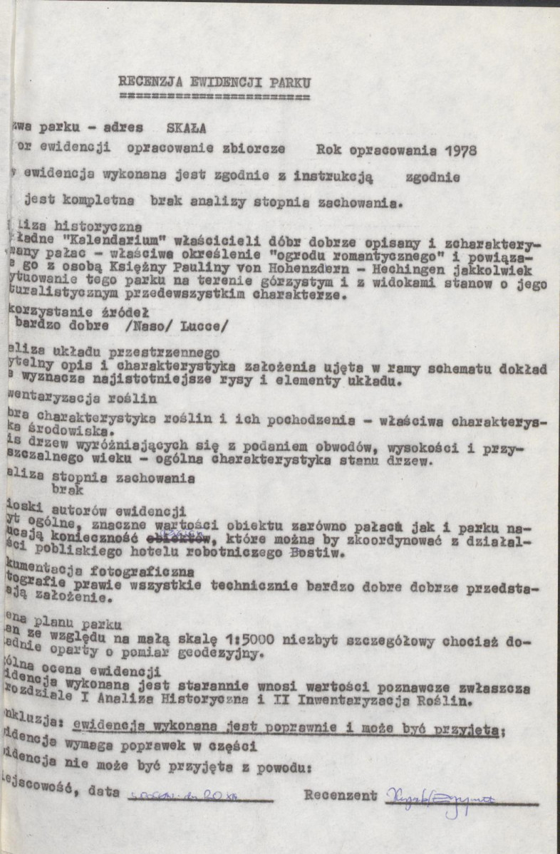 Ewidencja parkowa, skan nr 4