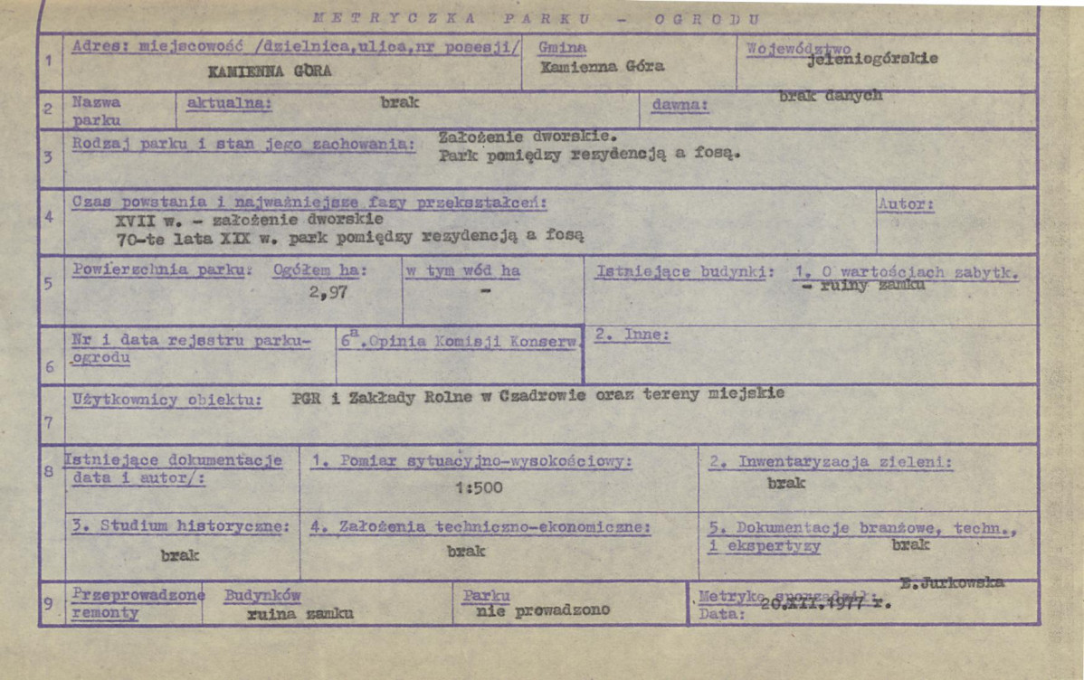 Ewidencja parkowa, skan nr 7