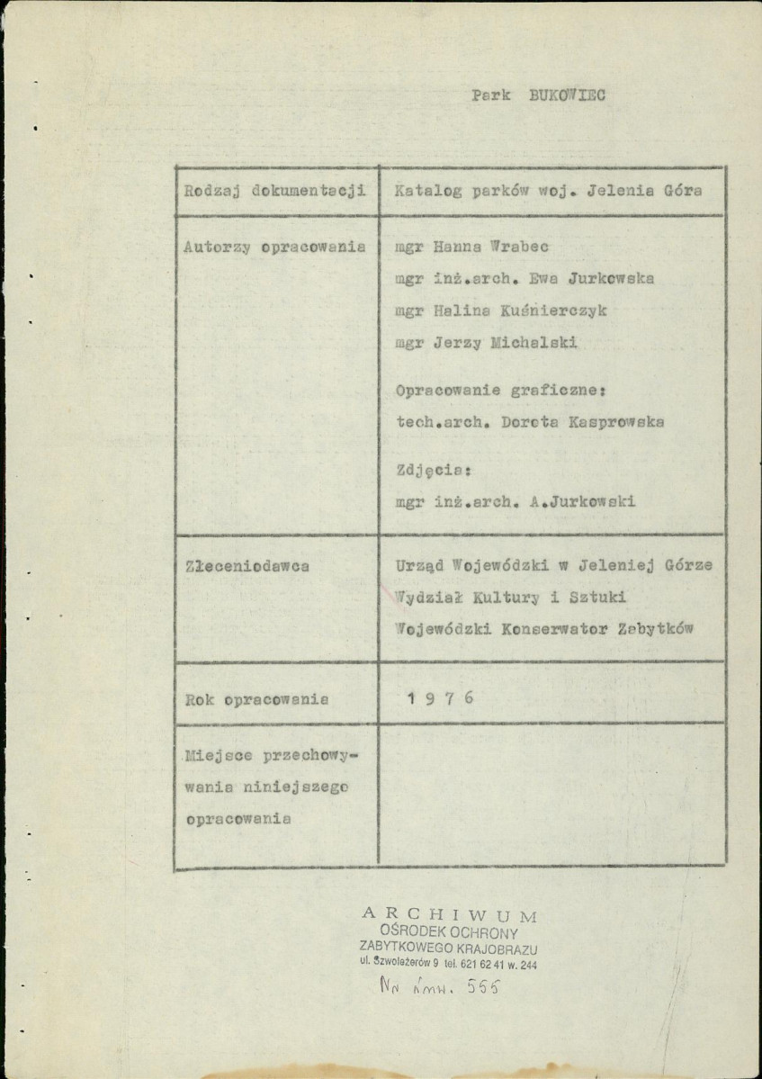 Ewidencja parkowa, skan nr 3