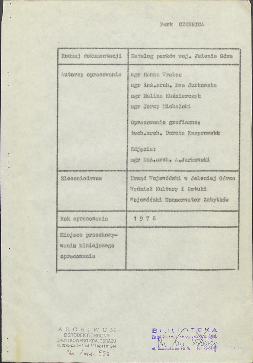 Ewidencja parkowa, skan nr 3