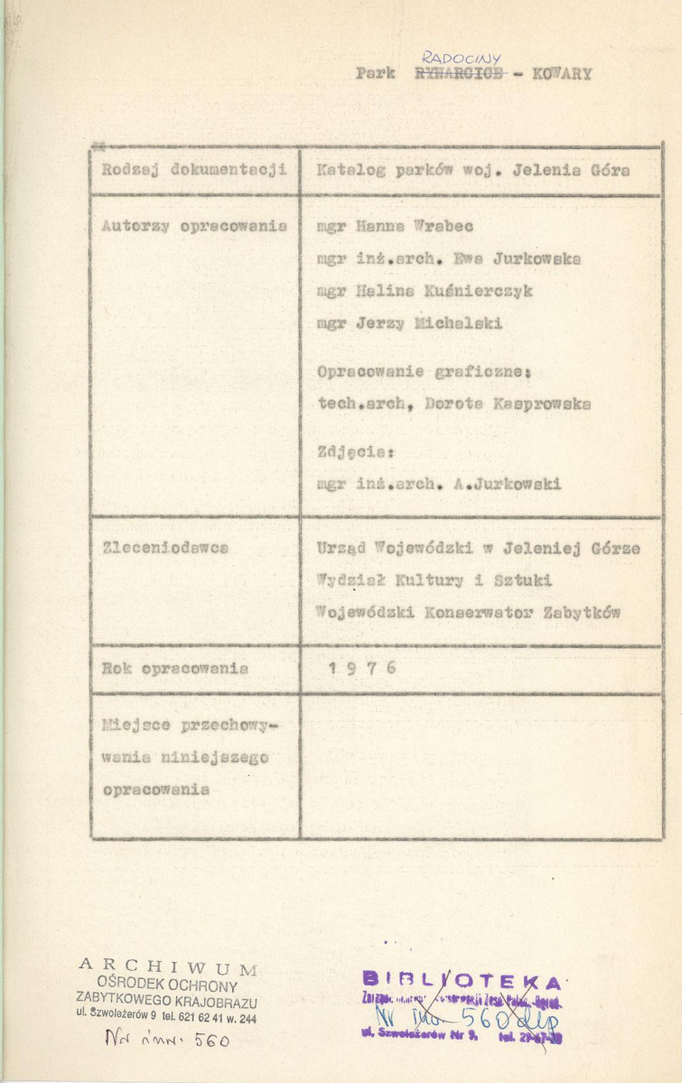 Ewidencja parkowa, skan nr 3