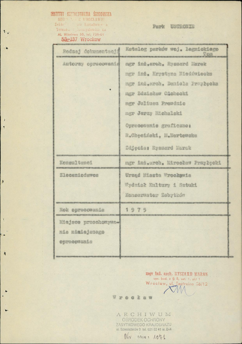 Ewidencja parkowa, skan nr 3