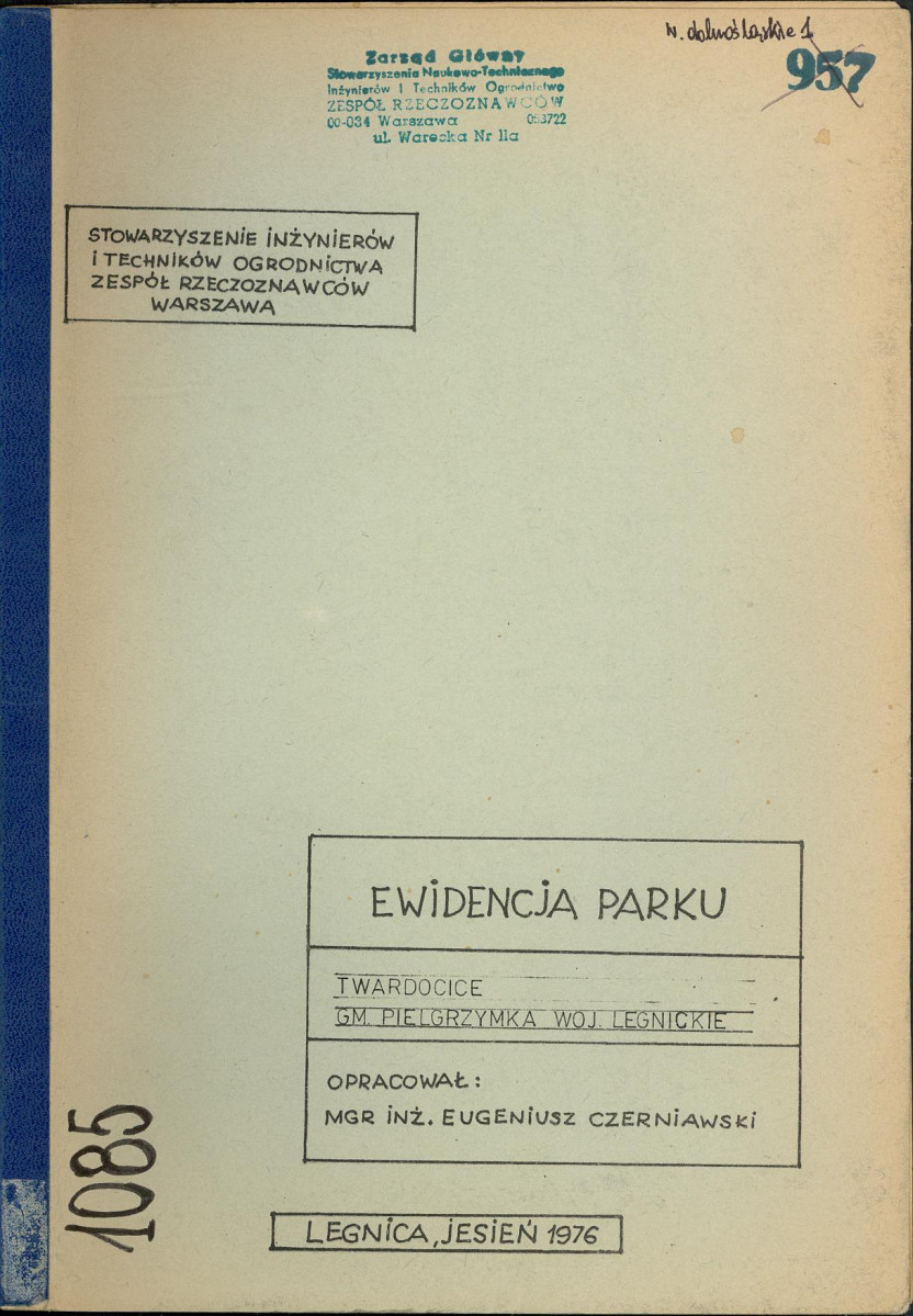 EP - Ewidencja parkowa, skan nr 1