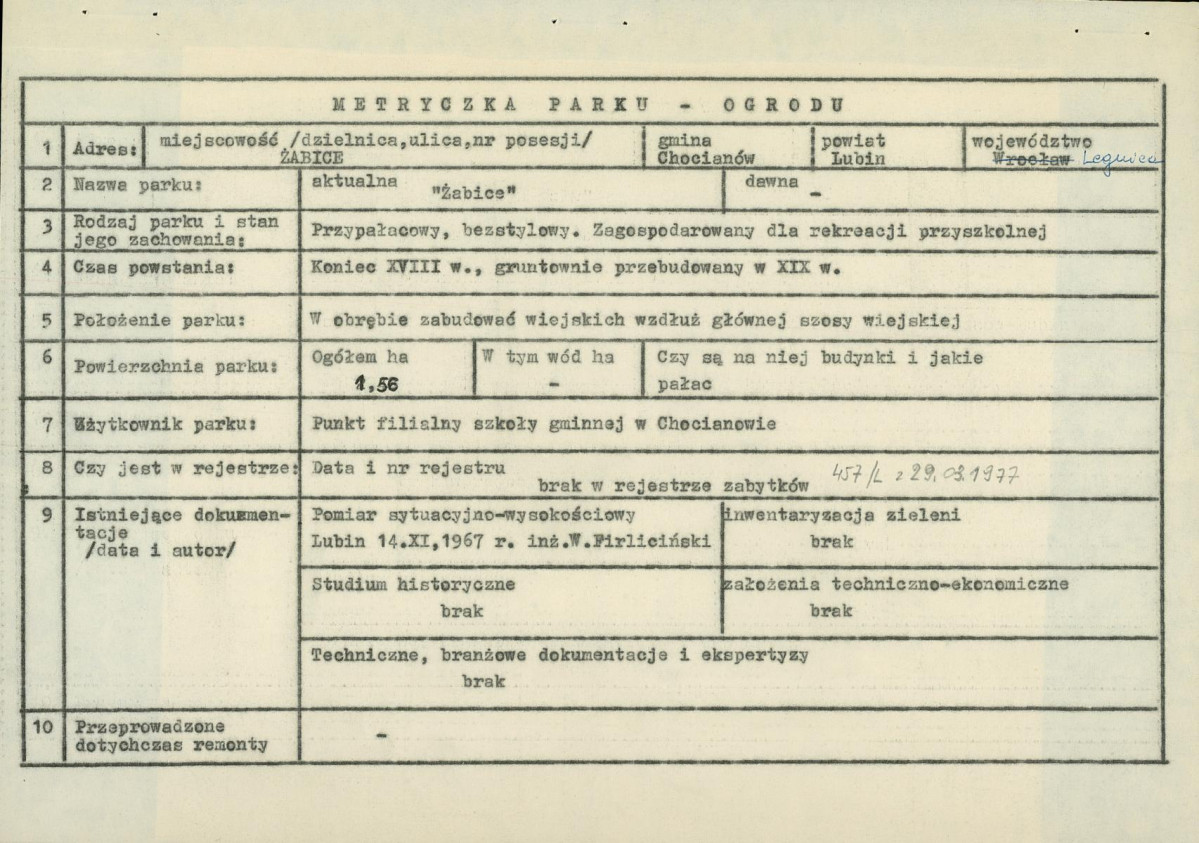 Ewidencja parkowa, skan nr 4