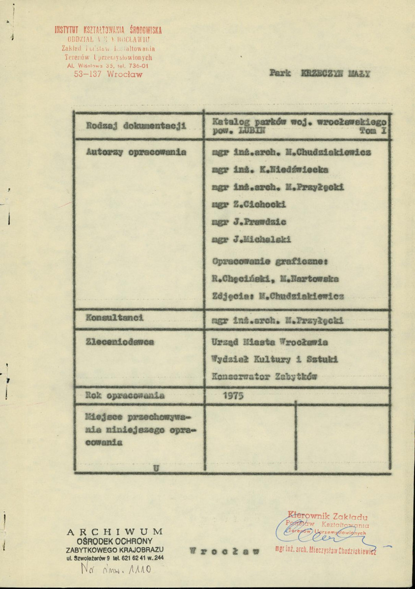 Ewidencja parkowa, skan nr 3