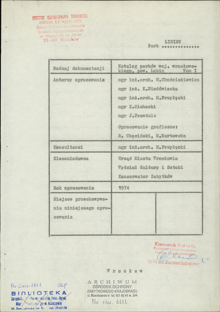 Ewidencja parkowa, skan nr 2